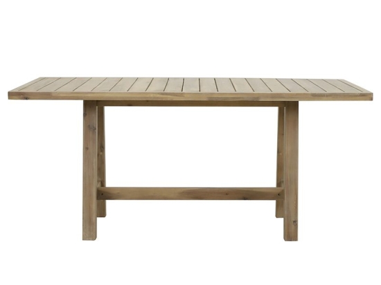 Τραπέζι Malibu pakoworld μασίφ ξύλο ακακίας 170x90x75.5εκ