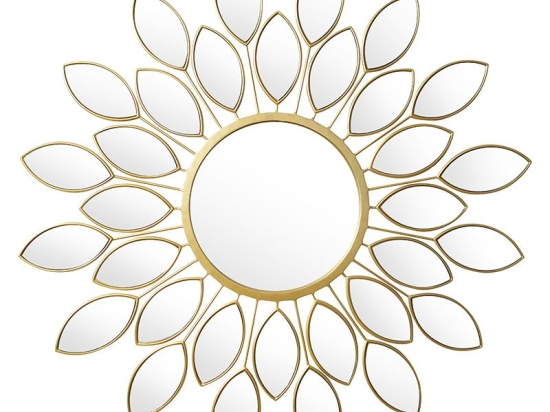 Καθρέπτης Flower pakoworld χρυσό 83x2.5x83εκ