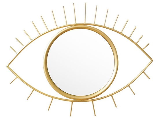 Καθρέπτης Eye pakoworld χρυσό 46x2x26εκ