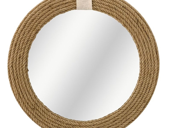 Καθρέπτης Rope pakoworld φυσικό 60x2x60εκ