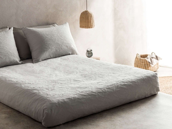 Κουβερτόριο Laurele Silver 978A/15 Gofis Home Υπέρδιπλο 230x250cm 100% Βαμβάκι