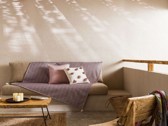 Ριχτάρι - Κουβέρτα Καναπέ Tabya 194 Brown Gofis Home 140x170 140x170cm Βαμβάκι-Πολυέστερ