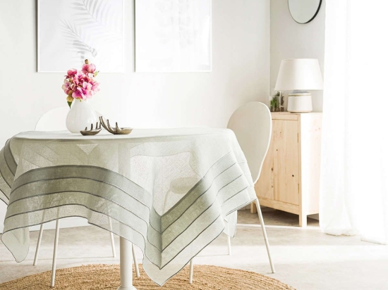 Τραπεζομάντηλο Beatrice Aqua 619/11 Gofis Home 135X135cm Πολυέστερ
