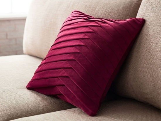 Μαξιλαροθήκη Διακοσμητική Milena 635A/02 Bordo Gofis Home 43X43 Πολυέστερ