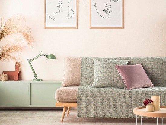 Ριχτάρι Alina 899/07 Olive Gofis Home Πολυθρόνα 180x180cm Βαμβάκι-Ακρυλικό