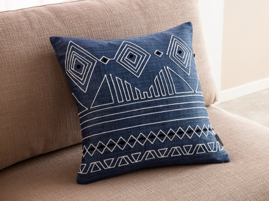Μαξιλαροθήκη Διακοσμητική Edna 162/01 Blue Jean Gofis Home 43X43 43x43cm Πολυέστερ