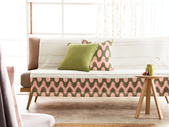 Ριχτάρι Dizzy 659 Somon-Green Gofis Home Διθέσιο 180x250cm 100% Βαμβάκι
