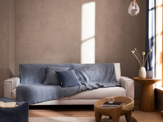 Ριχτάρι Asteroid 944/ 09 Night Sky Blue Gofis Home Τριθέσιο 180x310cm Βαμβάκι-Ακρυλικό