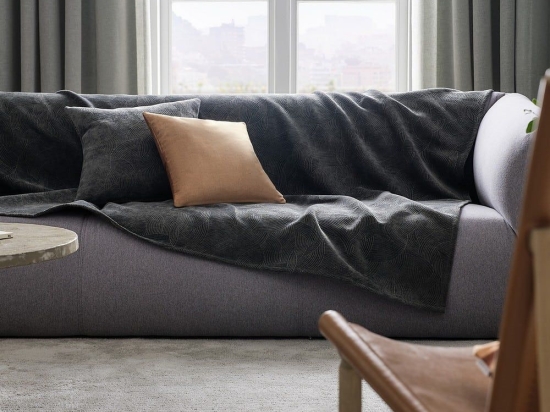 Ριχτάρι Nimbus 447/14 Graphite Black Gofis Home Πολυθρόνα 180x180cm Ακρυλικό-Πολυέστερ