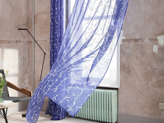 Κουρτίνα Dione 535/ 09 Με Σιρίτι Marine Blue Gofis Home 140X280 Πολυέστερ