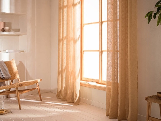 Κουρτίνα Combe 502/ 36 Με Τρουκς Jute Gofis Home 200X275cm Πολυέστερ