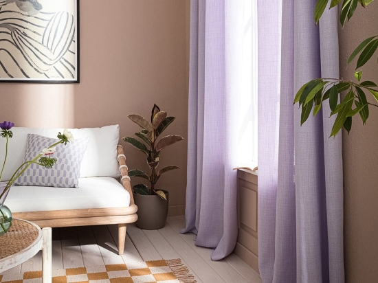 Κουρτίνα Combe 502/ 19 Με Τρουκς Violet Gofis Home 140X280 Πολυέστερ