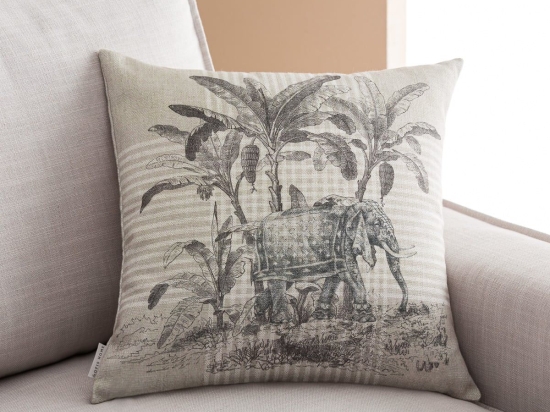 Μαξιλαροθήκη Διακοσμητική Dinora 496 Beige-Grey Gofis Home 43X43 Βαμβάκι-Πολυέστερ