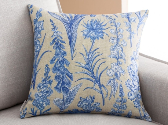 Μαξιλαροθήκη Διακοσμητική Melony 396 Beige-Blue Gofis Home 43X43 Βαμβάκι-Πολυέστερ