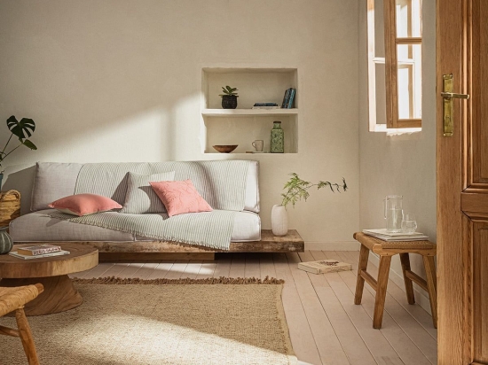 Ριχτάρι Lined 390/ 15 Rock Grey Gofis Home Πολυθρόνα 180x180cm Βαμβάκι-Πολυέστερ
