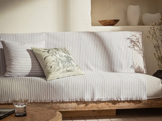 Ριχτάρι Lined 390/ 21 Sand Gofis Home Πολυθρόνα 180x180cm Βαμβάκι-Πολυέστερ