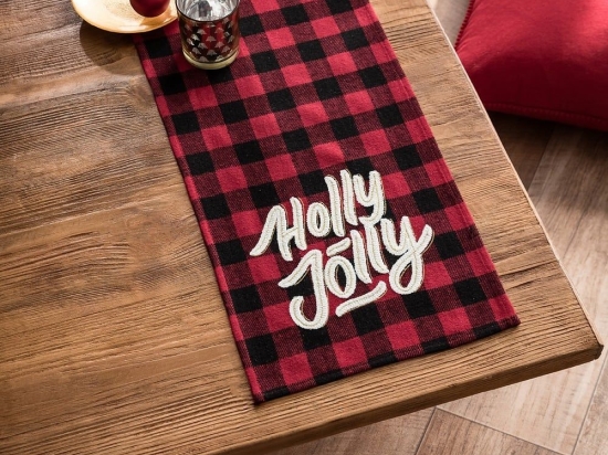 Runner Χριστουγεννιάτικο 524 Red-Black Gofis Home 28x120