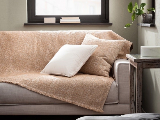 Ριχτάρι 150 04 Gold Beige Gofis Home Τριθέσιο 180x310cm Βαμβάκι-Πολυέστερ