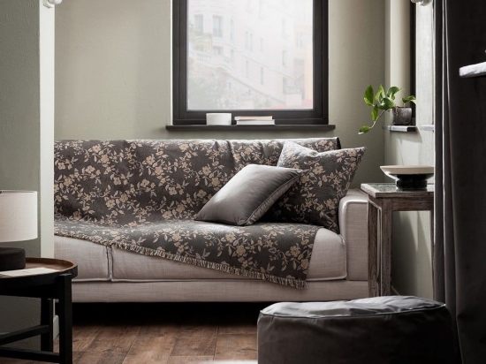Ριχτάρι 361 15 Carbon Grey Gofis Home Διθέσιο 180x250cm Βαμβάκι-Ακρυλικό