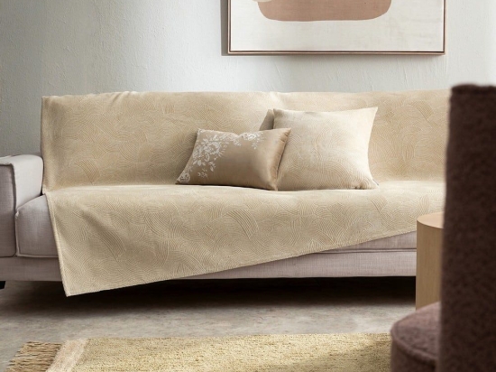 Ριχτάρι 447 52 Willow Beige Gofis Home Πολυθρόνα 180x180cm Ακρυλικό-Πολυέστερ