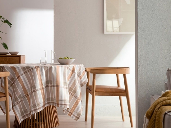 Τραπεζομάντηλο Αλέκιαστο 217 Beige-Terra Gofis Home 145Χ220 Βαμβάκι-Πολυέστερ