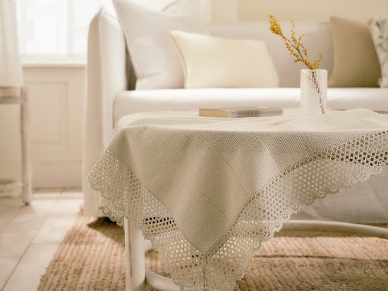 Καρέ Alcyone 046/52 Willow Beige Gofis Home 83x83 100% Βαμβάκι