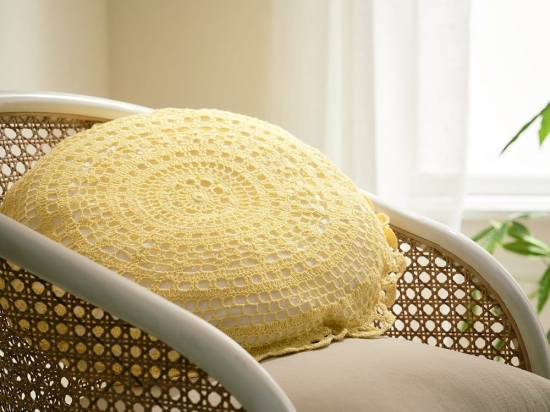 Μαξιλάρι Διακοσμητικό (Με Γέμιση) Ilesha 253 Pollen Yellow Gofis Home 43X43 100% Βαμβάκι