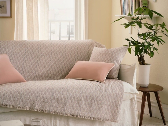 Ριχτάρι Fianna 328/17 Dawn Pink Gofis Home Τριθέσιο 180x310cm Βαμβάκι-Πολυέστερ