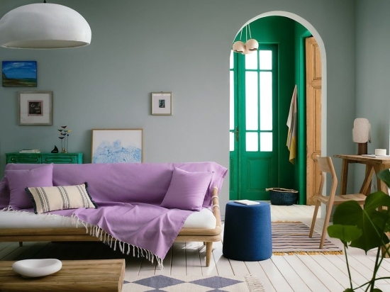 Ριχτάρι Eartha 372/19 Lilac Gofis Home Τριθέσιο 180x310cm 100% Βαμβάκι