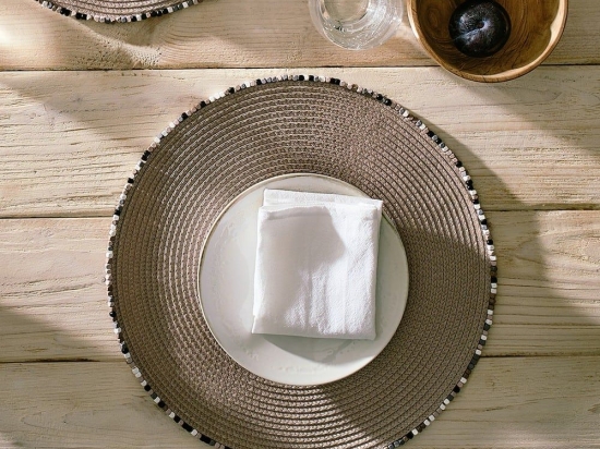 Σουπλά Chiara 084/06 Beige Gofis Home 38x38cm Πολυέστερ