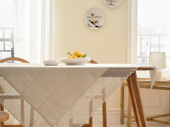 Τραπεζομάντηλο Alcyone 046/52 Willow Beige Gofis Home 144x144 100% Βαμβάκι