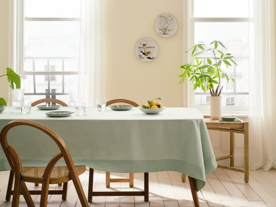 Τραπεζομάντηλο Norah 370/38 Glass Aqua Gofis Home 135X180cm Βαμβάκι-Πολυέστερ