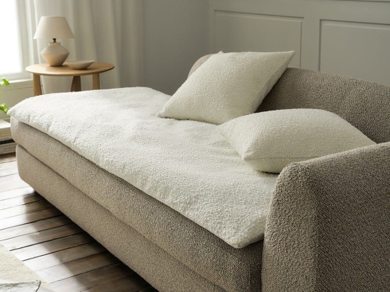 Sofa Quilt Θήκη Saga Pure 445/16 White Gofis Home Διθέσιο 85x200cm Πολυέστερ
