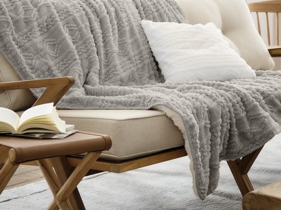 Κουβέρτα Καναπέ Nellie 725/45 Elephant Grey Gofis Home 130X170 135x175cm Πολυέστερ