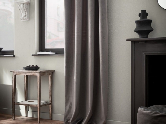 Κουρτίνα Winter 711/48 Με Σιρίτι Shadow Grey Gofis Home 140X280 Πολυέστερ