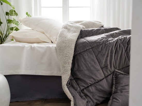Κουβερτοπάπλωμα Teddy 407/15 Mystic Grey Gofis Home Μονό 235x245cm Πολυέστερ