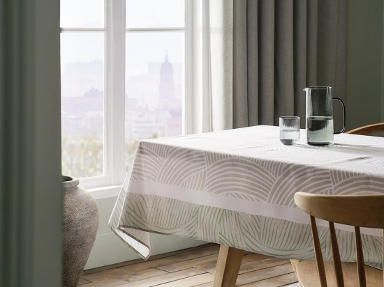 Τραπεζομάντηλο Yara 548/46 Dish Green Gofis Home 145 X 220 Βαμβάκι-Πολυέστερ