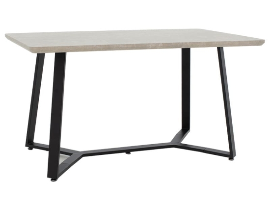 Tραπέζι Gemma pakoworld γκρι antique-μαύρο 140x80x75εκ