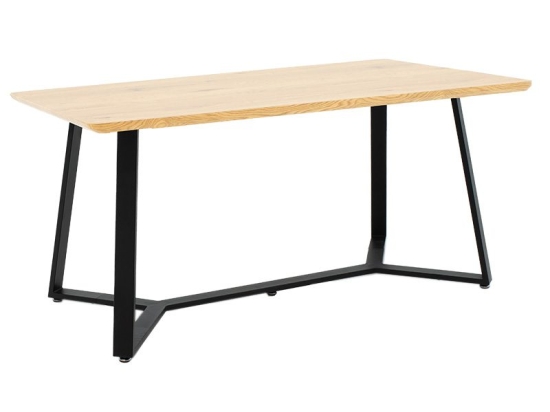 Tραπέζι Gemma pakoworld sonoma-μαύρο 160x90x75εκ