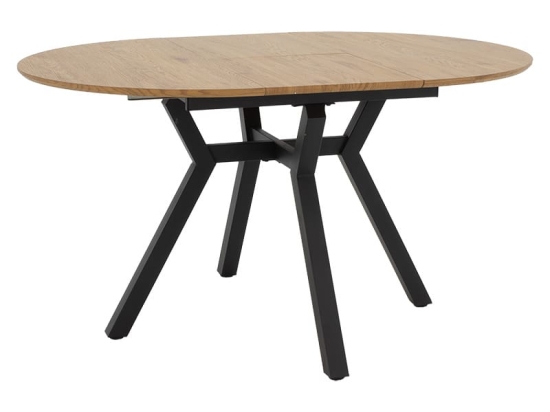 Tραπέζι Frances pakoworld επεκτεινόμενο MDF sonoma-μαύρο 100-140x100x75εκ