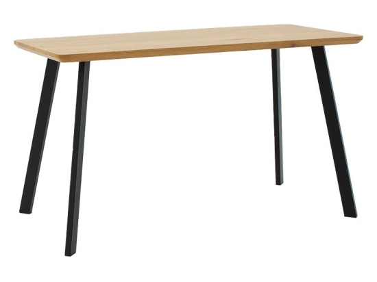 Tραπέζι Adira pakoworld MDF sonoma-μαύρο 150x90x75εκ