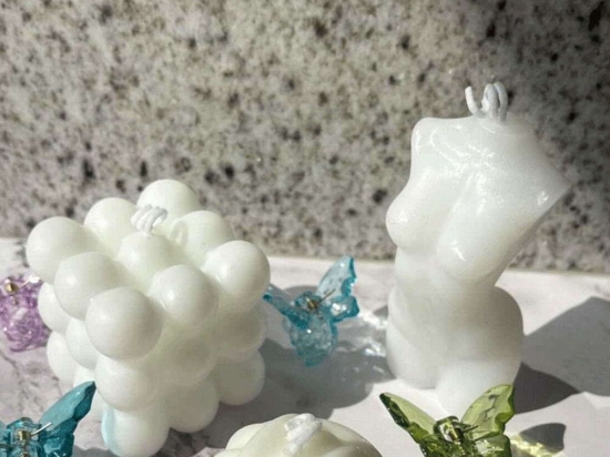 Κερί Female Body 4-copy 11x3/4cm White Milk&Honey Παραφίνη