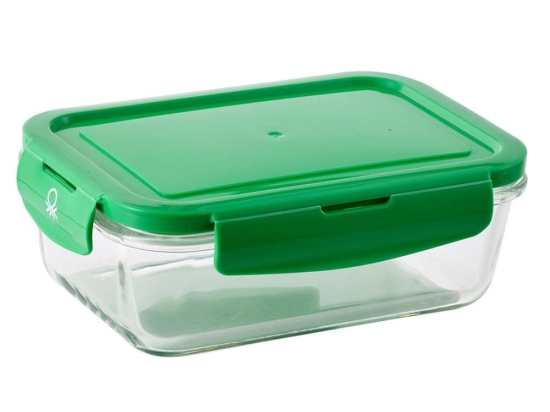 Φαγητοδοχείο Ορθογώνιο 20.21.0719 1860ML Γυάλινο Green Benetton Γυαλί