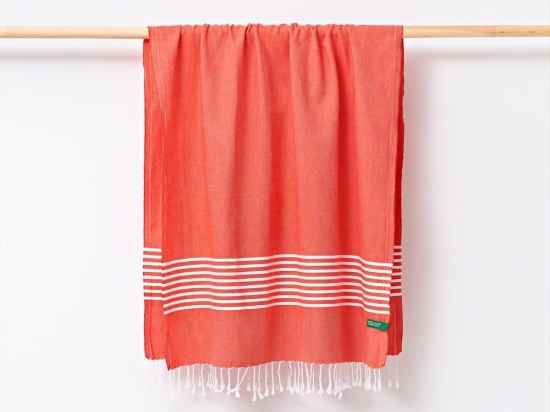 Πετσέτα Θαλάσσης - Παρεό Po Red Benetton Θαλάσσης 80x165cm 100% Βαμβάκι