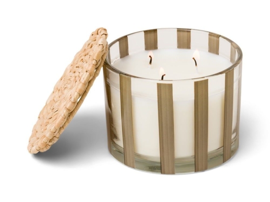 Κερί Σόγιας Αρωματικό Al Fresco Cotton And Teak 340gr 11,5x8,5cm Paddywax Κερί Σόγιας