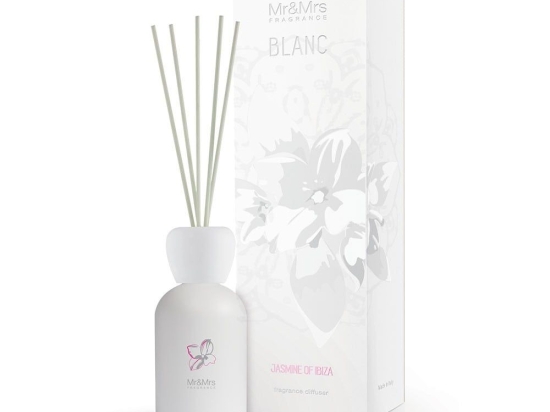 Αρωματικό Χώρου Με Στικς Blanc Diffuser Jasmine Of Ibiza 250ml Mr & Mrs Fragrance Γυαλί