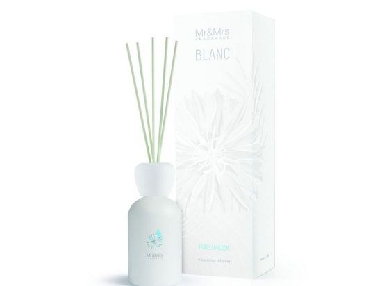 Αρωματικό Χώρου Με Στικς Blanc Diffuser Pure Amazon 250ml Mr & Mrs Fragrance Γυαλί