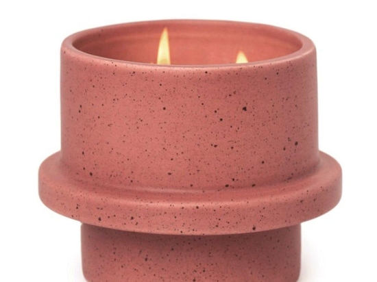 Κερί Σόγιας Αρωματικό Folia Saffron Rose 326gr Σε Κεραμικό Γλαστράκι 12x12x9,5 Red Paddywax Κερί Σόγιας