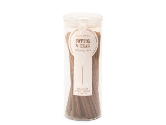 Αρωματικά Incense Sticks 100τμχ Cotton And Teak Paddywax Ρητίνη