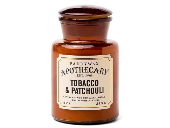 Κερί Σόγιας Αρωματικό Apothecary Tobacco And Patchouli 226gr Paddywax Κερί Σόγιας